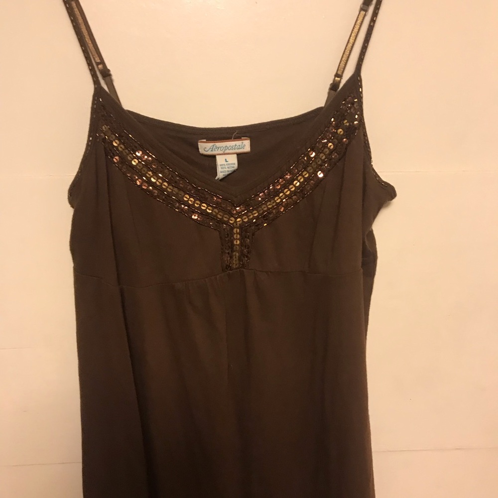 Aeropostale beaded tank with bra